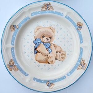 Set of 4 Vintage 1980s Stoneware Tienshan Teddy Bear Salad Side Dessert …